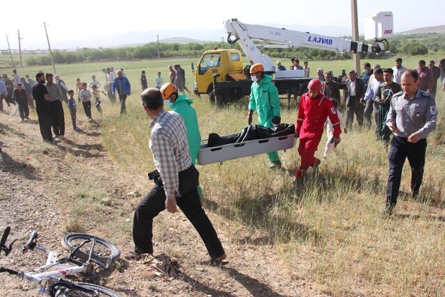 برق جان یک سارق کابل برق را گرفت