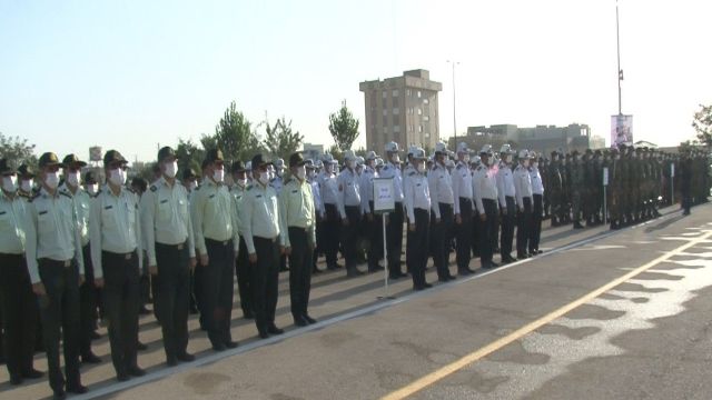 مراسم صبحگاه مشترک نیرو‌های نظامی و انتظامی استان همدان