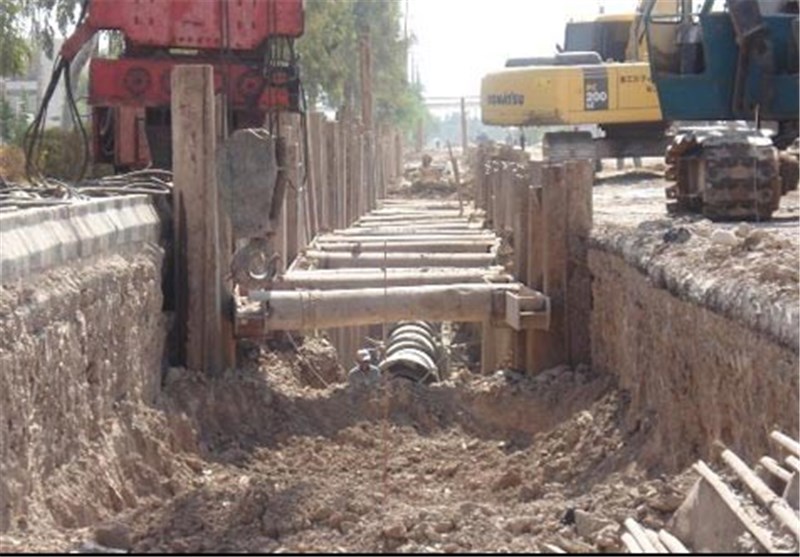 پیشرفت ۵۰ درصدی اجرای شبکه جمع‌آوری فاضلاب در نهاوند